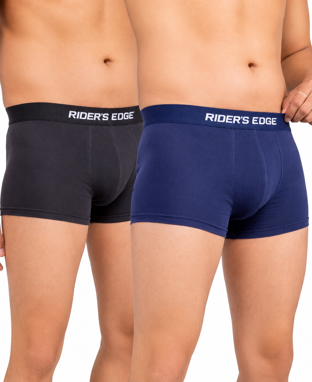 Rider's edge Mens Cotton Trunk (Pack of 2) | Outer Elastic | S M L XL