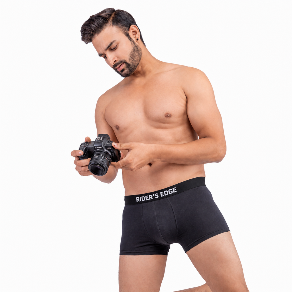 Rider's edge Mens Cotton Trunk (Pack of 2) | Outer Elastic | S M L XL