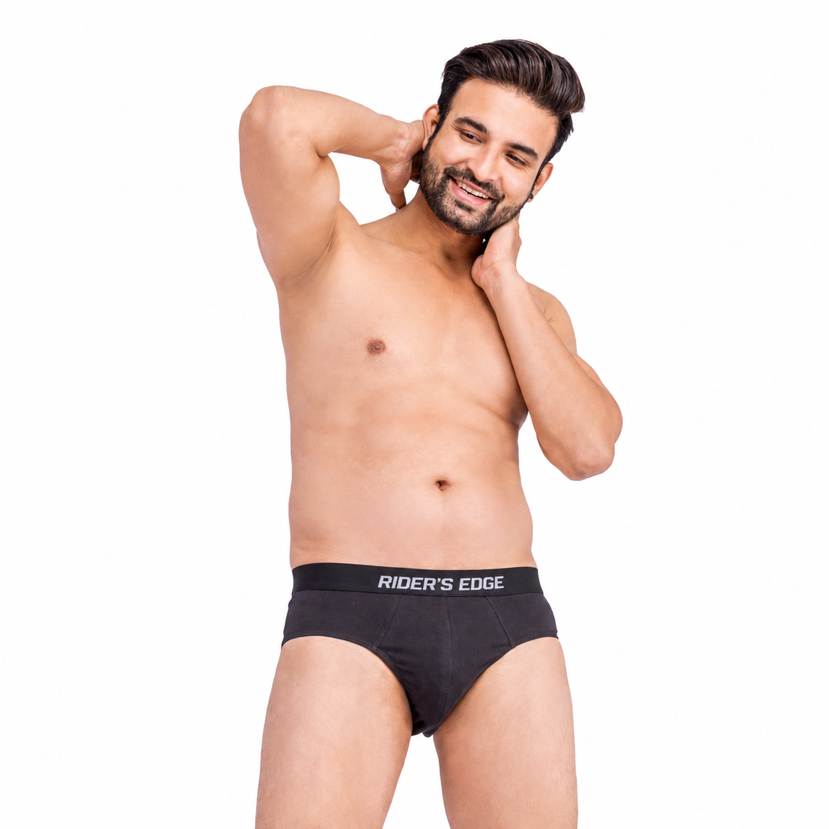 Rider's edge Mens Cotton Brief (Pack of 2) | Outer Elastic | S M L XL