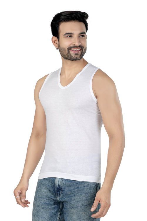 JACK POT Mens Cotton V-Neck Vest for Men | Pack of 2 & 3 | S,M,L,XL,XXL