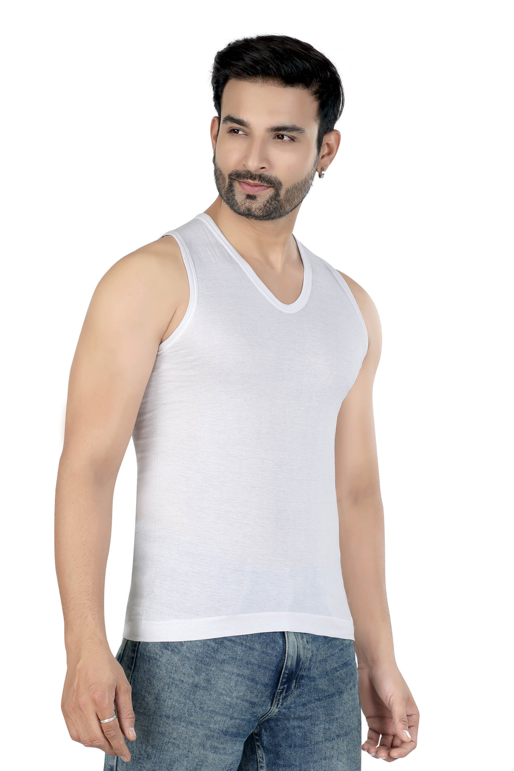 JACK POT Mens Cotton V-Neck Vest for Men | Pack of 2 & 3 | S,M,L,XL,XXL